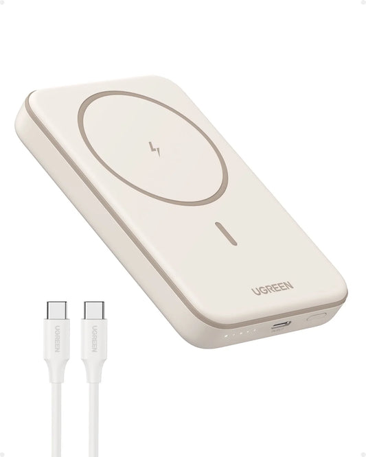 Power Bank for Iphone, 5000Mah Magnetic Charger with USB-C Cable, Compact and Portable